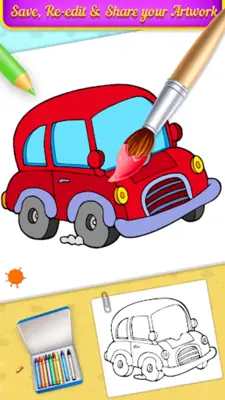 Vehicles Coloring Book android App screenshot 0