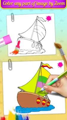 Vehicles Coloring Book android App screenshot 1