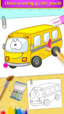 Vehicles Coloring Book android App screenshot 4