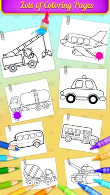 Vehicles Coloring Book android App screenshot 5